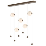 Abacus Linear Pendant - Bronze / Opal