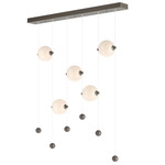 Abacus Linear Pendant - Dark Smoke / Opal