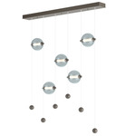 Abacus Linear Pendant - Dark Smoke / Cool Grey