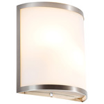 Artemis 20439 LED Wall Sconce - Brushed Steel / Opal