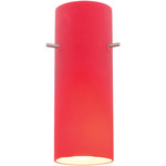 Cylinder Pendant Glass Shade - Red