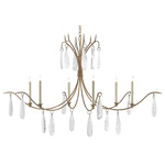 Marshallia Chandelier - Rustic Gold