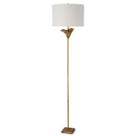 Monet Floor Lamp - Antique Gold / White