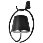 Poldina Rechargeable Wall Sconce With Bracket - Dark Gray