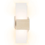 Acuo LED Wall Sconce - White Washed Oak / Frosted