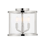 Devon Lantern Ceiling Light - Polished Nickel