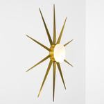 Solare Fireworks Wall / Ceiling Light - Unpolished Balanced Brass / Opal