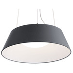 Reverse A Cotton Pendant - Satin Nickel / Black Cotton