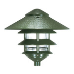 Outdoor Post Mount With Large Hood - Green / Transparent