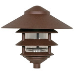 Outdoor Post Mount With Large Hood - Old Bronze / Transparent