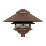 Outdoor Post Mount With Large Hood - Old Bronze / Transparent