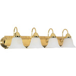 Ballerina Bathroom Vanity Light With Alabaster Glass - Polished Brass / Alabaster