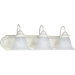 Ballerina Bathroom Vanity Light With Alabaster Glass - White / Alabaster