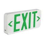 Compact Polycarbonate Exit Sign - White / Green