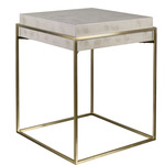 Inda Accent Table - Brushed Brass / Ivory