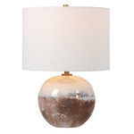 Durango Accent Lamp - Terracotta Rust / White Linen