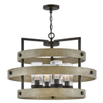 Riverwood Outdoor Chandelier - Warm Bronze