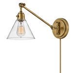 Arti Glass Swing Wall Sconce - Heritage Brass / Clear