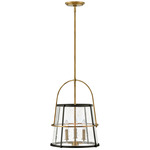 Tournon Pendant - Heritage Brass / Black / Clear Seedy