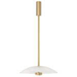 Cielo Pendant - Satin Brass / White