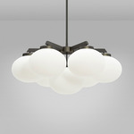 Cloudesley Chandelier - Bronze / Matte Opal