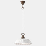 Anita Pendant - Antique Brass / White