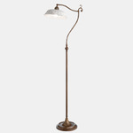 Anita Floor Lamp - Antique Brass / White