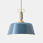 Bon Ton III Pendant - Brass / Light Blue