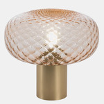 Bloom II Table Lamp - Brass / Clear Pink