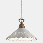 Fiori Di Pizzo Pendant - Brass / White