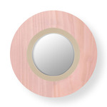 Lens Circular Wall Sconce - Matte Ivory / Pale Rose