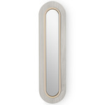 Lens Oval Wall Sconce - Matte Ivory / Grey