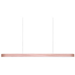 I-Line Linear Pendant - Matte Black / Pale Rose