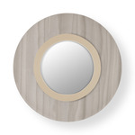 Lens Circular Wall Sconce - Matte Ivory / Grey