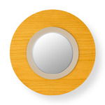 Lens Circular Wall Sconce - Matte Ivory / Yellow