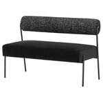 Marni Bench - Matte Black / Black Velour