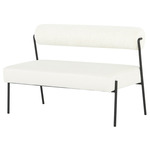 Marni Bench - Matte Black / Oyster Velour