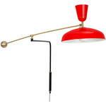 G1 Wall Sconce - Black/Brass / Red