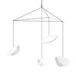 Papillons 4-Light Pendant - Satin Black / Satin White