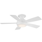 Odyssey Hugger Ceiling Fan - Matte White / Matte White