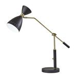 Oscar Adjustable Table Lamp - Black / Black