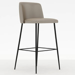 Ballet Bar Stool - Black / Clay Leather