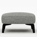 Venus Ottoman - Black Walnut / Iron Grey