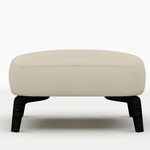 Venus Ottoman - Black Walnut / Light Grey