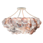 Seahouse Semi-FLush Chandelier - Light Wood / Natural Shell