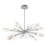 Fiori Oval Starburst Chandelier - Beige Silver / Fiori White