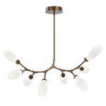 Fiori Modern Branch Chandelier - Flat Bronze / Fiori White