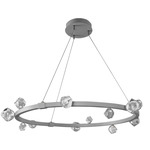 Stella Ring Chandelier - Beige Silver / Cast Zircon