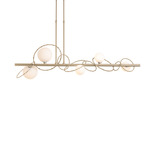 Olympus Linear Pendant - Soft Gold / Opal