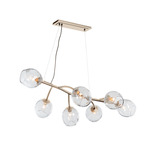 Vine Linear Pendant - Soft Gold / Clear Simon Pearce